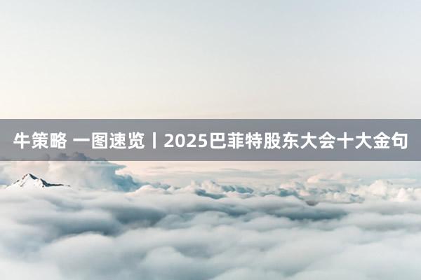 牛策略 一图速览丨2025巴菲特股东大会十大金句